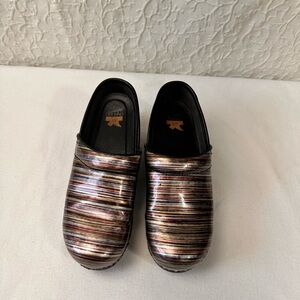 Dansko Multicolor Striped Professional Clogs
